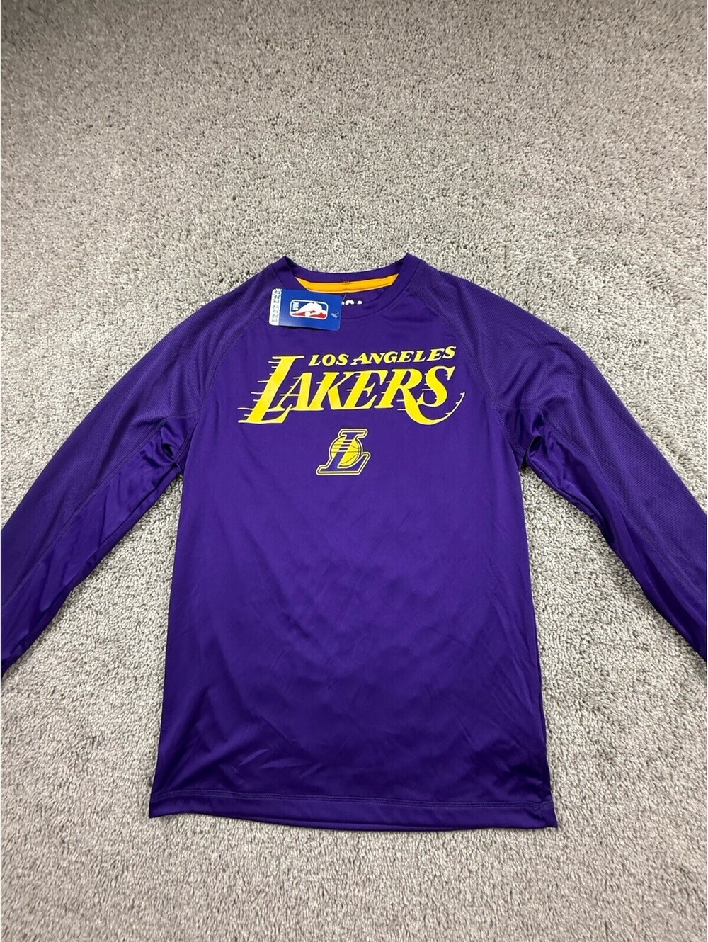 NWT Los Angeles Lakers NBA Apparel Long Sleeve Practice Shirt Size Small